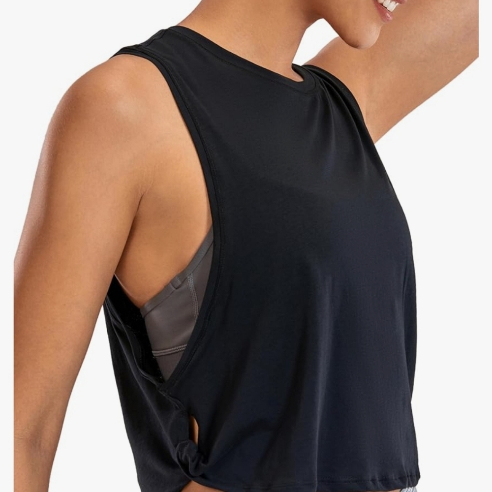 CRZ YOGA Pima Cotton Cropped Tank Tops for Women